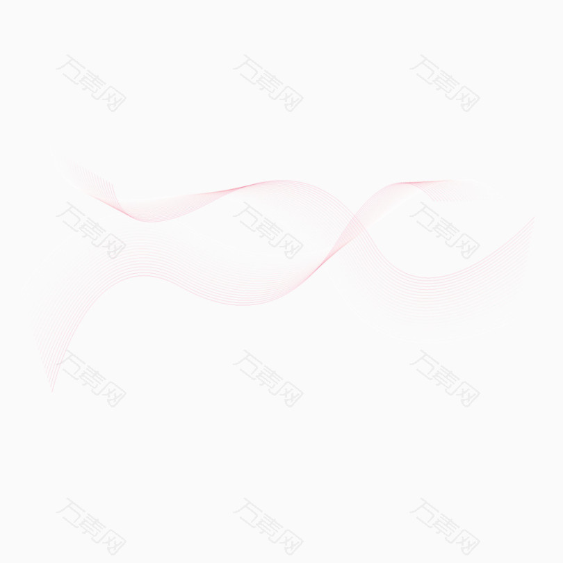 矢量波浪线边框粉色翻转波浪