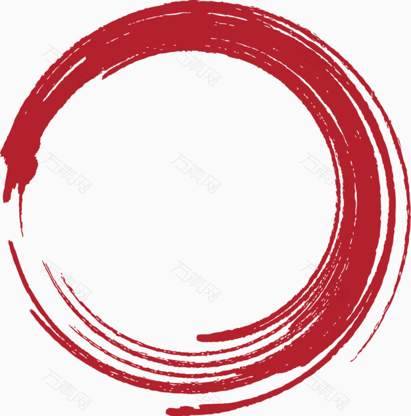 红色圆圈虚线圆矢量