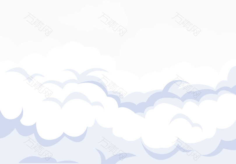 漂浮云朵矢量图