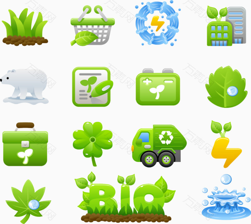 绿色环保logo元素合集