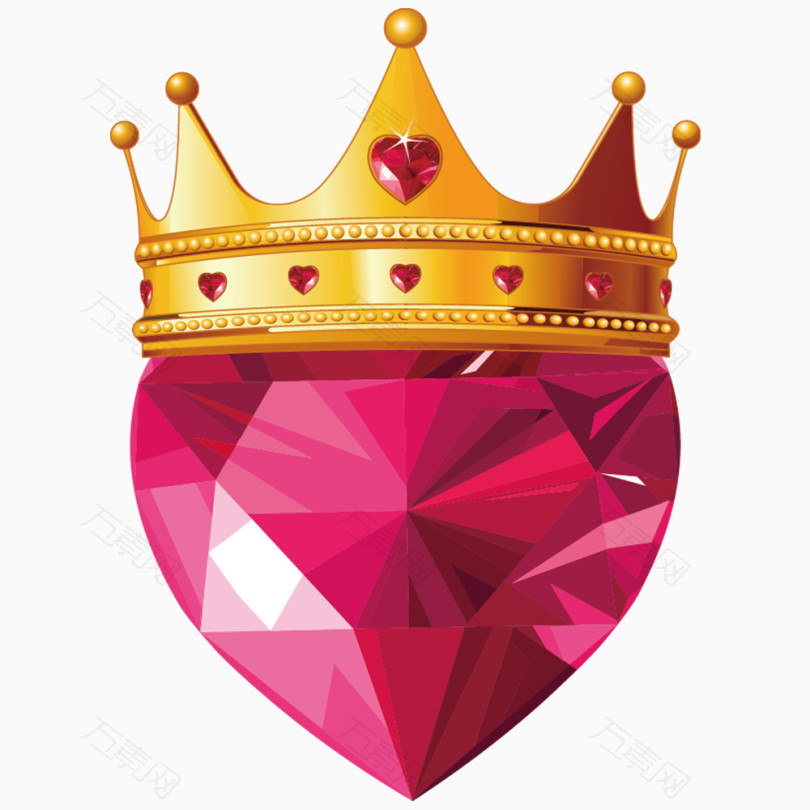 皇冠爱心钻石紫色宝石