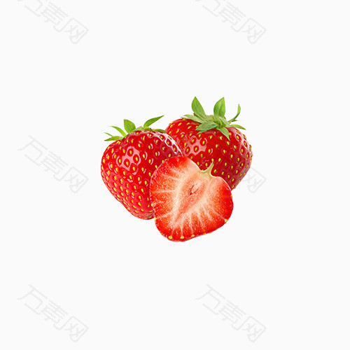 新鲜草莓PNG素材