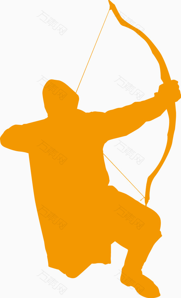 拉弓箭的人png元素素材图片下载-万素网