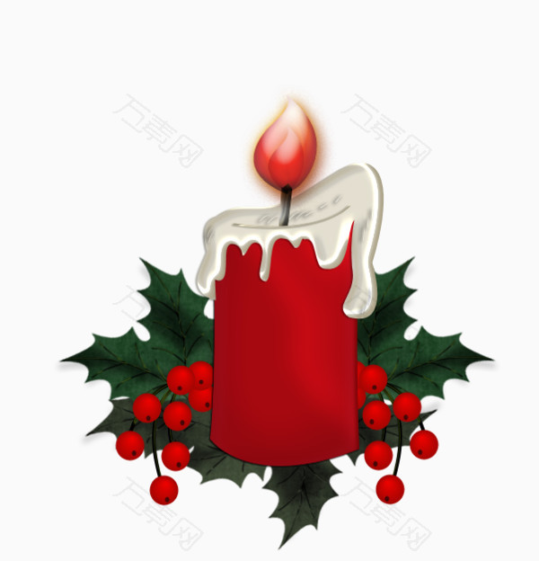 红色圣诞节蜡烛