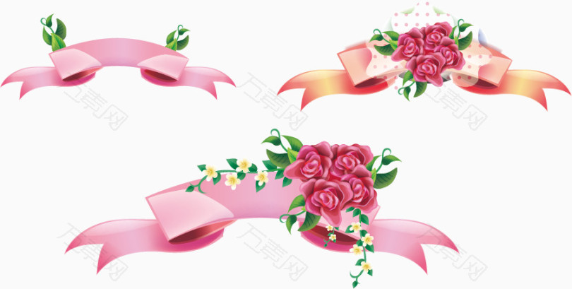 浪漫的粉色彩带装饰