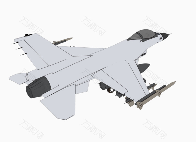 白色F16战斗机