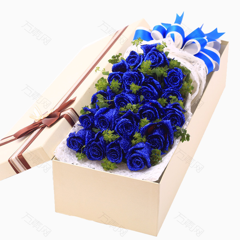 高档的蓝色玫瑰礼物