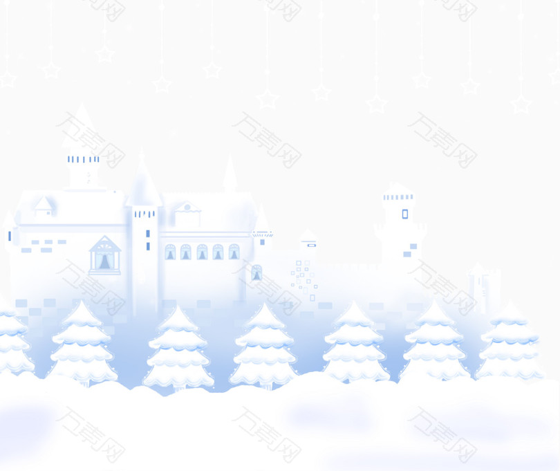 冰雪王国城堡背景