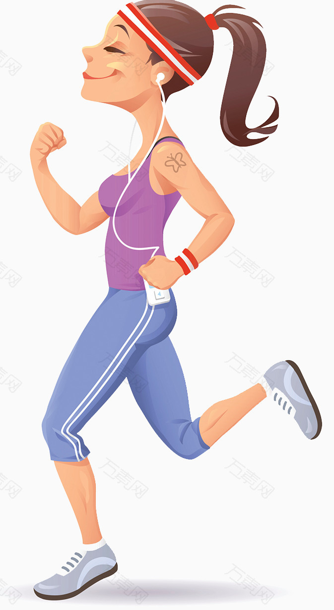 跑步健身插画