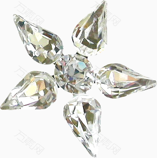 钻石五叶花素材