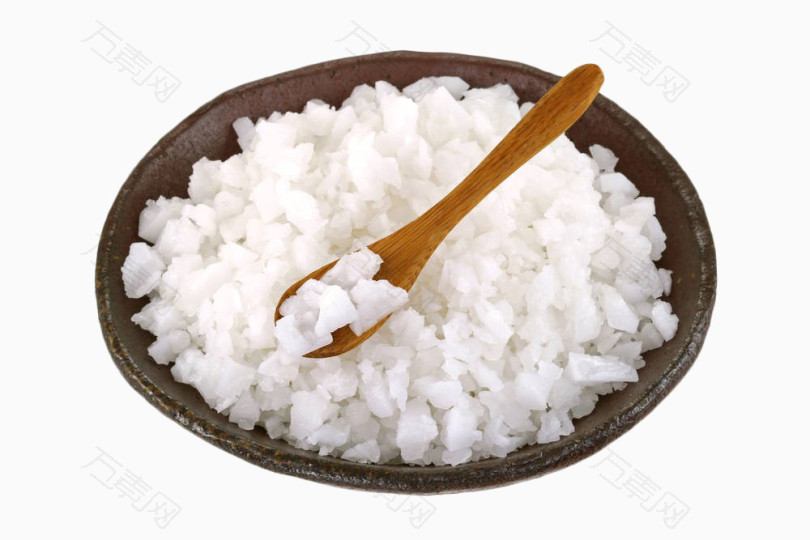 白色海盐盐块