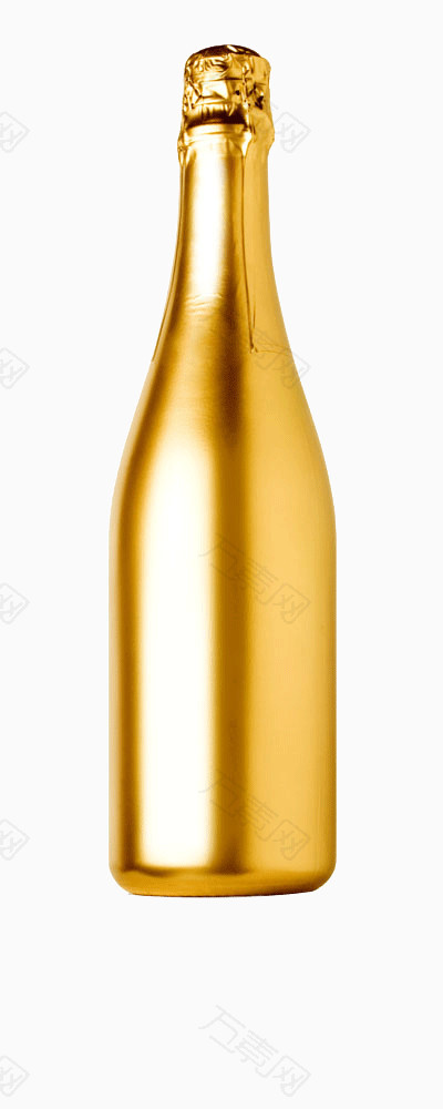 卡通金色酒瓶