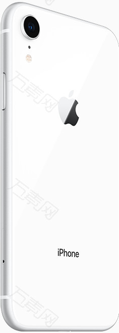 白色iphonexr苹果手机背面侧身图片