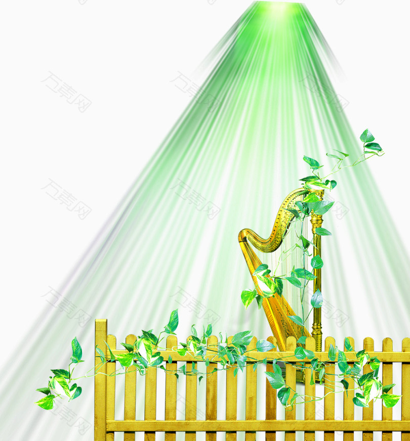 绿色光束植物腾装饰效果