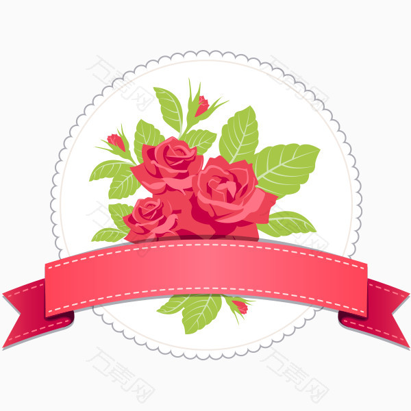 玫瑰花标签