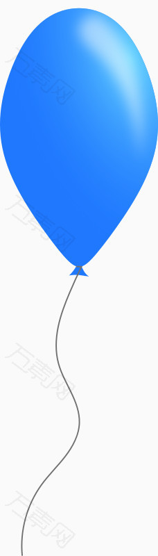 蓝色的卡通气球