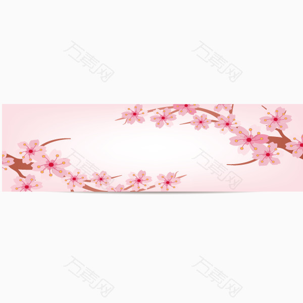 樱花花纹淡粉色背景花纹