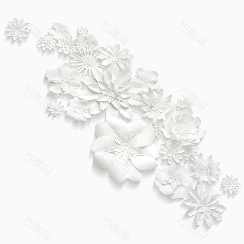 白色浮雕多莲花