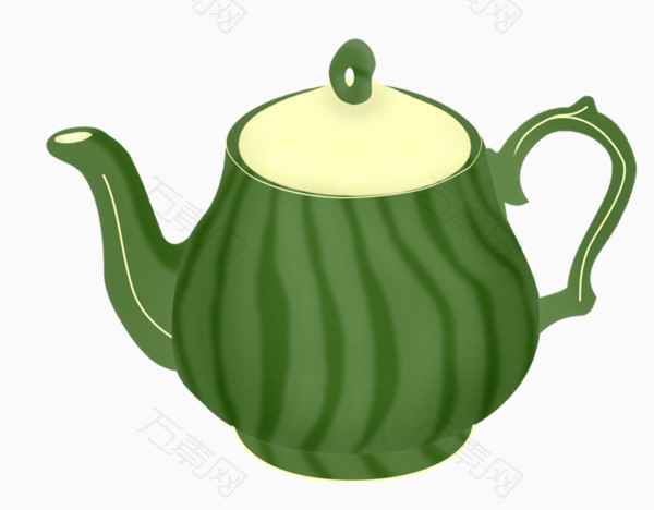 西瓜皮条纹茶壶