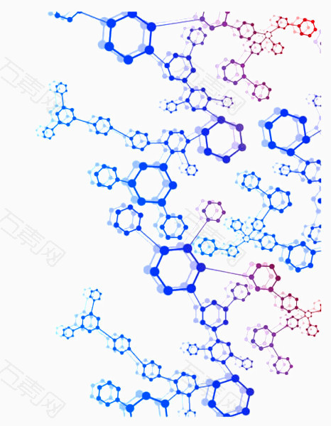 彩色分子结构图