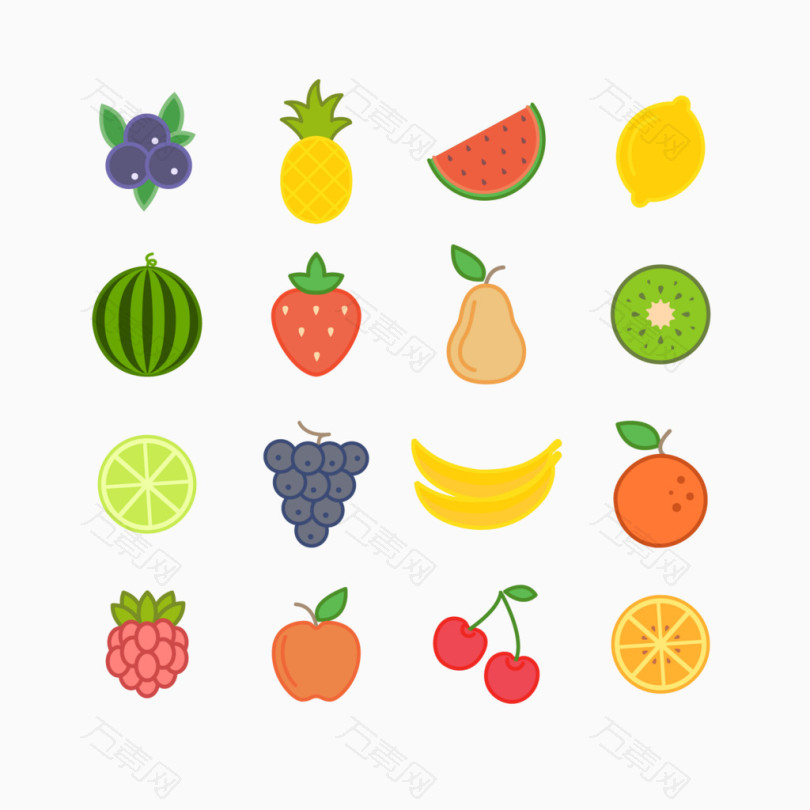 水果合集矢量图