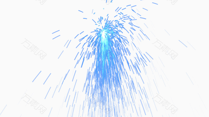 蓝色粒子迸射效果