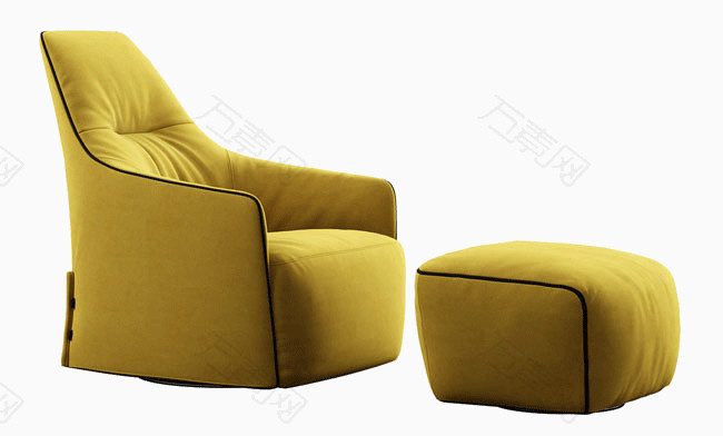 黄色单人沙发