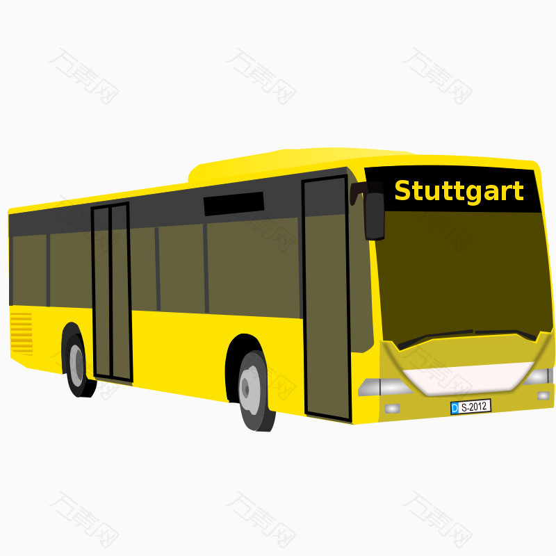 黄色的长公交车