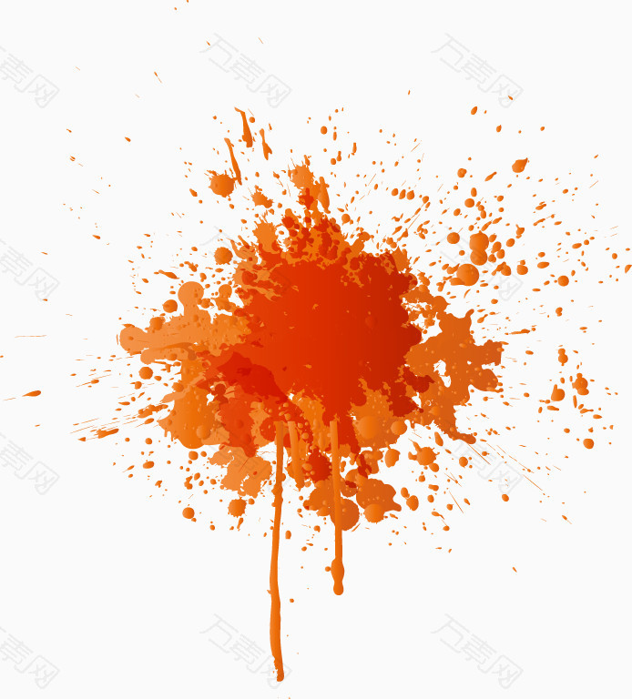 橙色颜料喷射