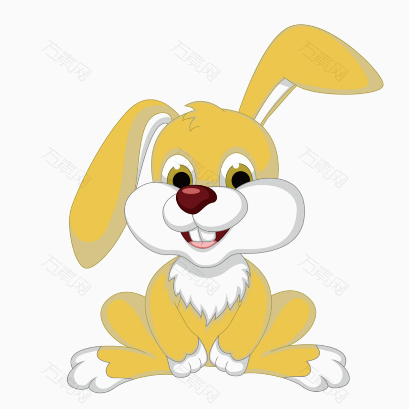 黄色可爱兔子兔牙