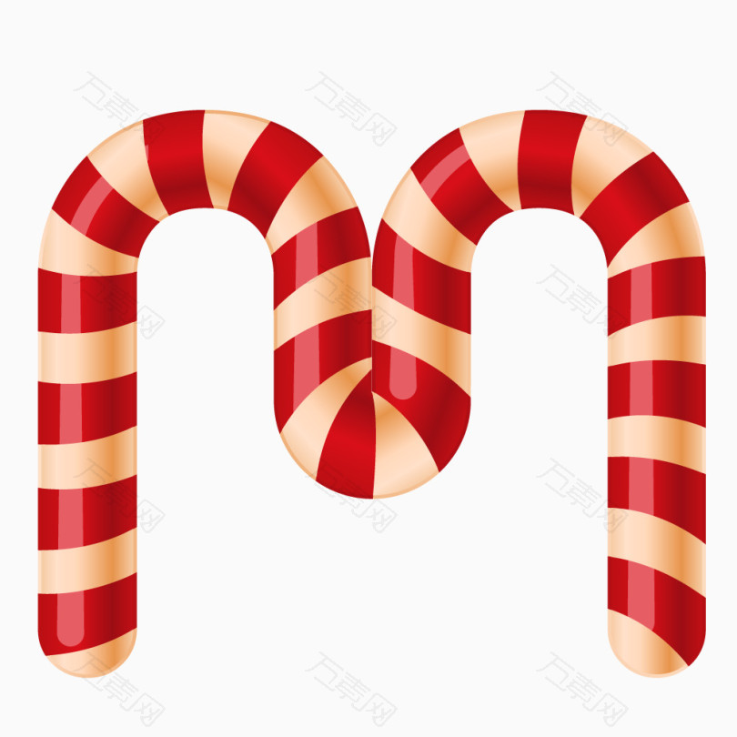 圣诞节糖果字母M