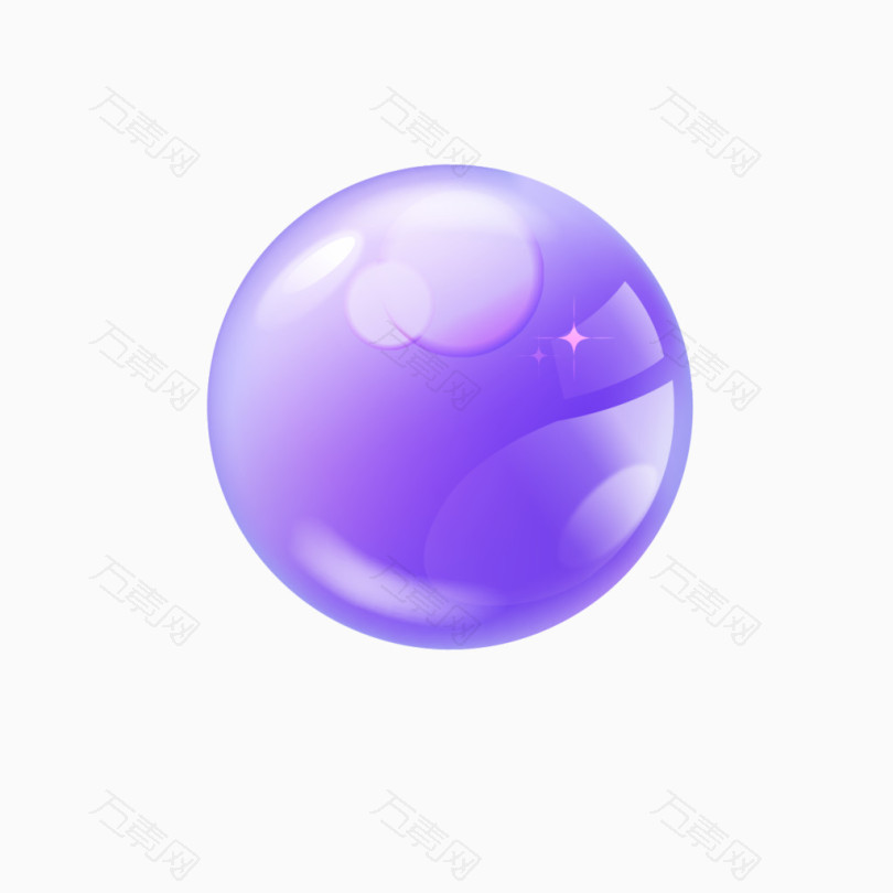 渐变紫色圆球
