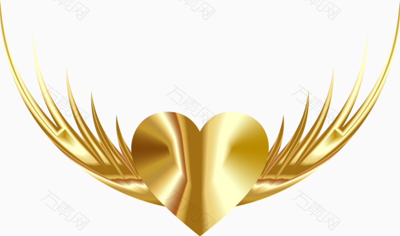 金色心形翅膀