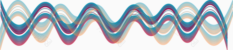 彩色声波均衡器波纹矢量图下载