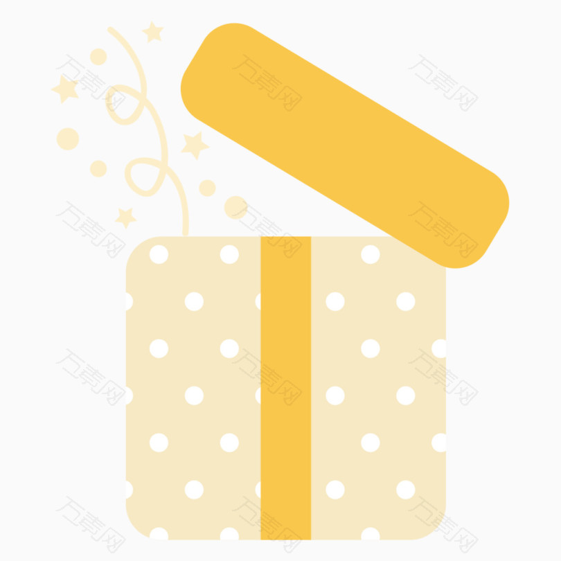 黄色可爱礼物盒