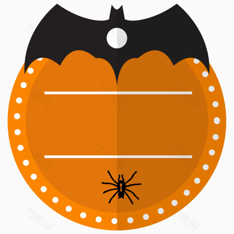 万圣节蜘蛛蝙蝠边框