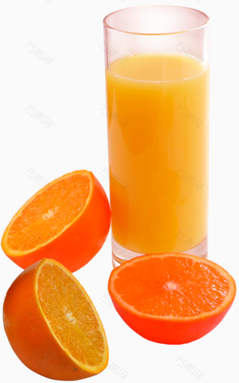 新鲜的柳橙汁素材