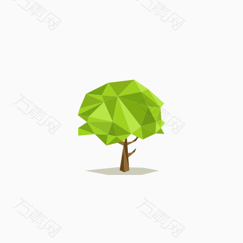 绿色棱形树