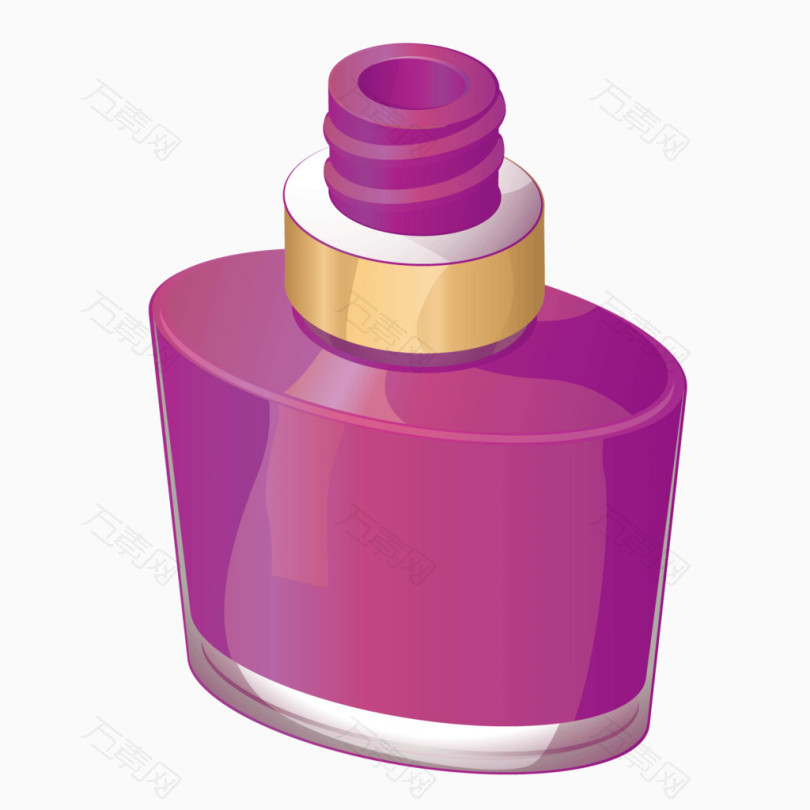 矢量紫色香水瓶花露水