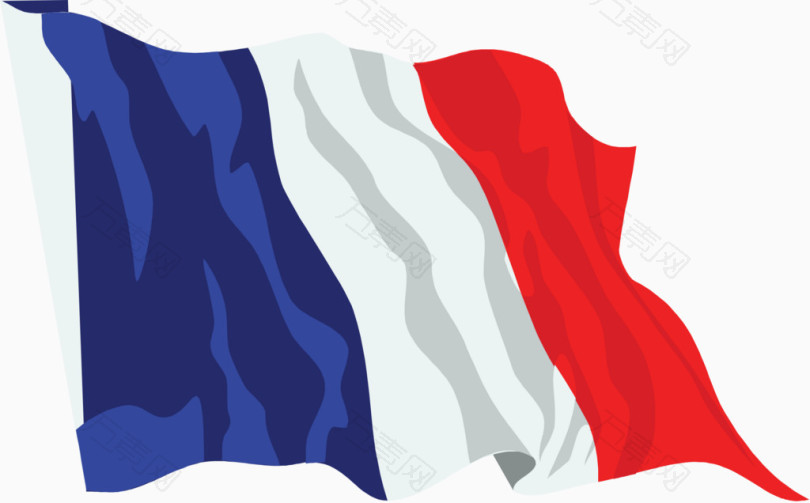 法国蓝白红旗帜