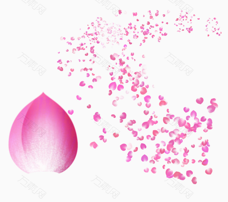 粉红花瓣