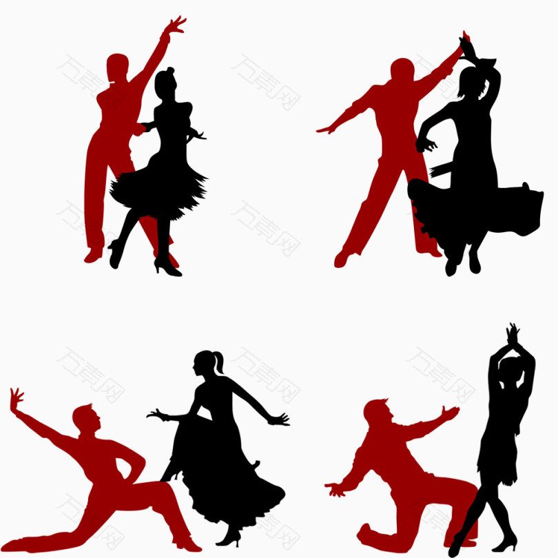 男女拉丁舞跳舞姿势素材