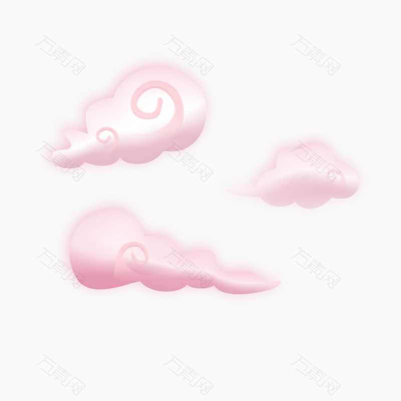 有棉花质感的粉红色云朵