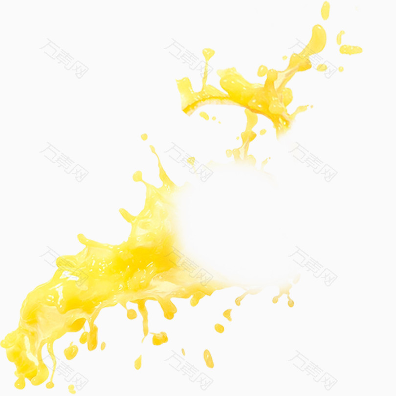飞溅的橙汁效果图