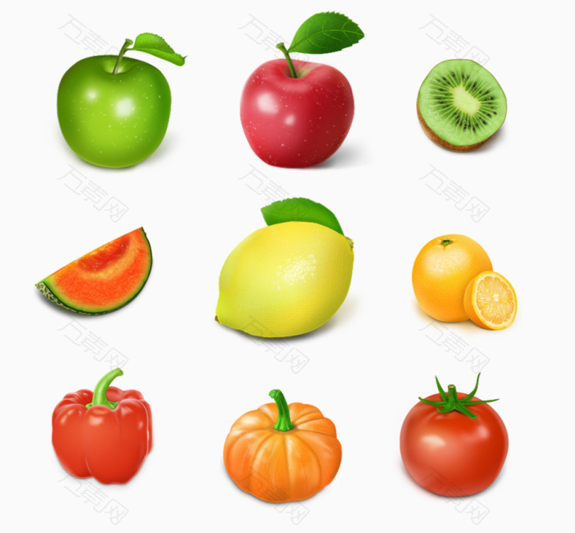 瓜果蔬菜PNG图标
