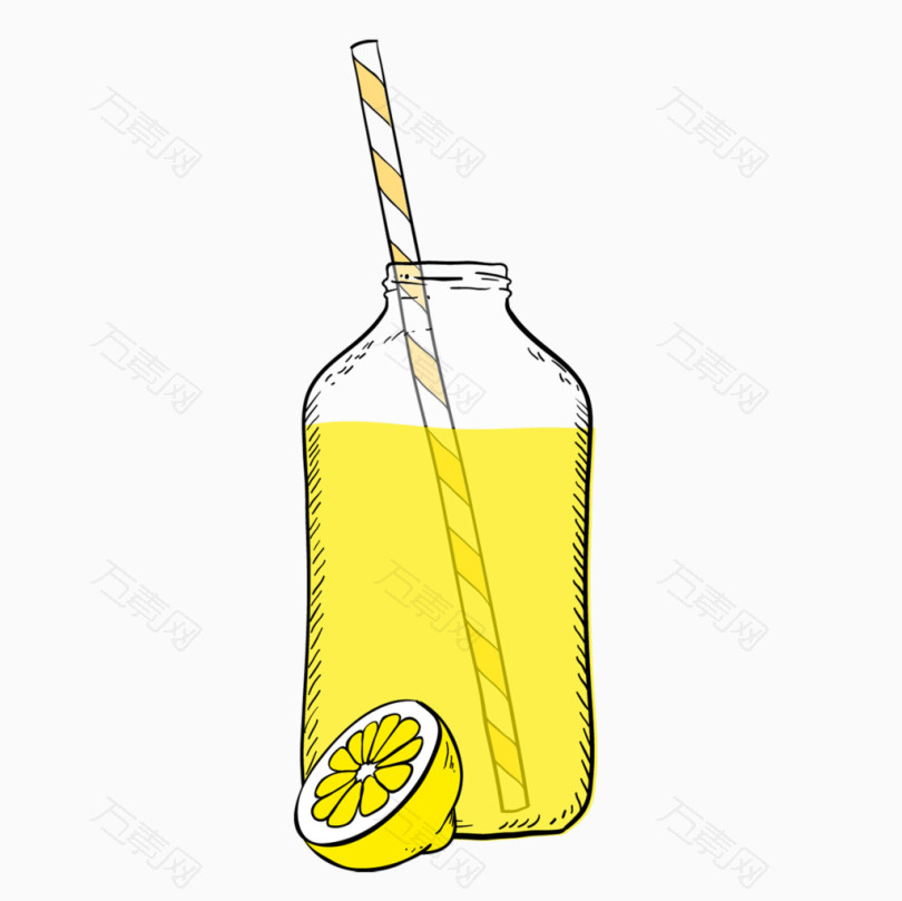 手绘柠檬汁