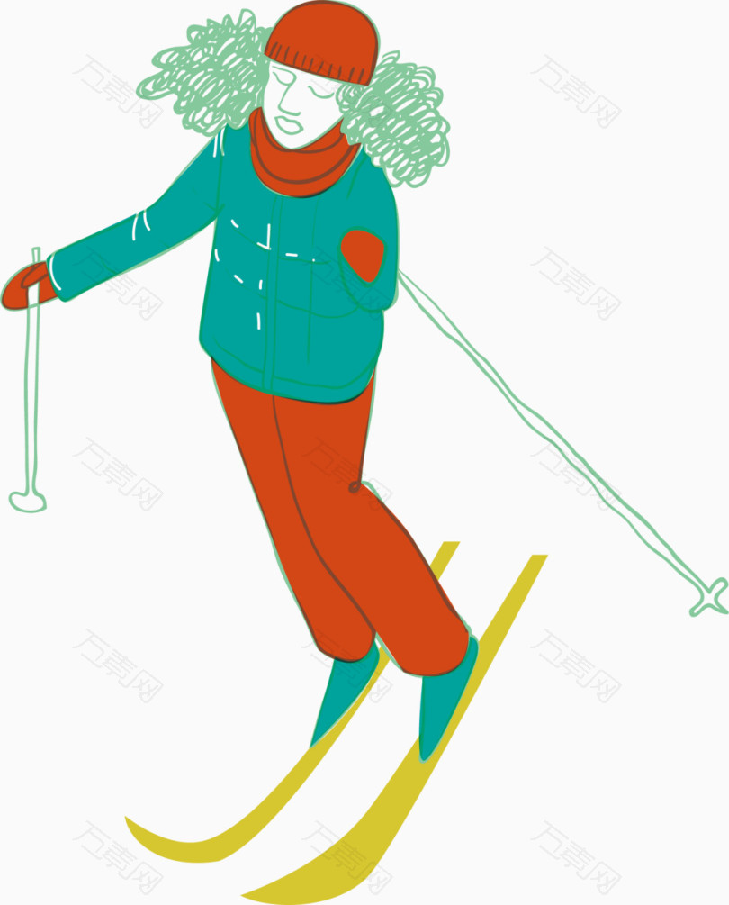 滑雪冰雪乐园素材