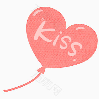 kiss爱情爱心气球