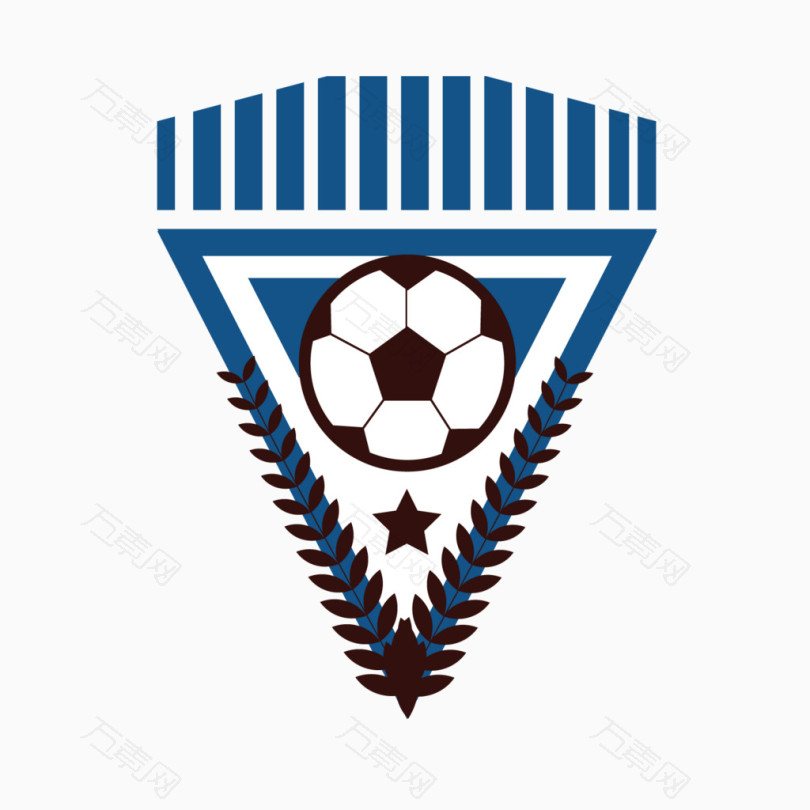 足球队的三角logo样机
