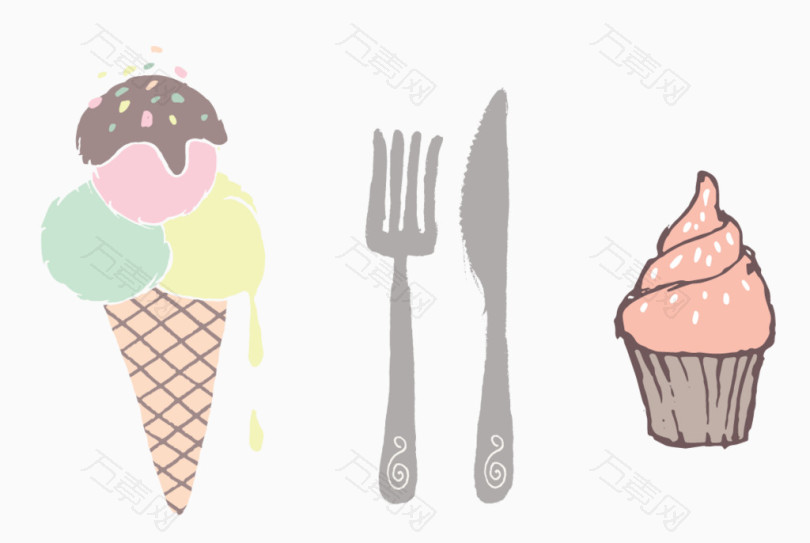 卡通小清新冰淇淋